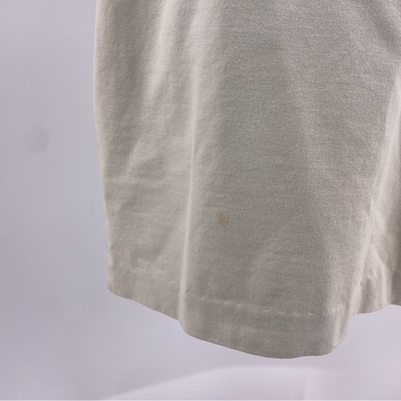 DVF Cream Cotton office Sheath Dress cinched waist Side Straps Short Sleeve - Picture 7 of 8